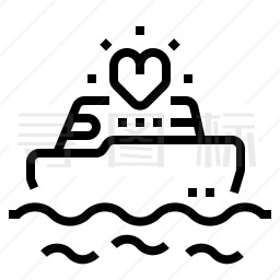 游艇婚礼图标