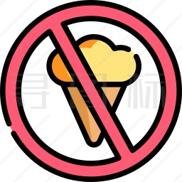 禁止吃的标志简笔画图片