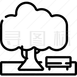 休闲长椅图标