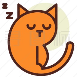 睡着的猫图标