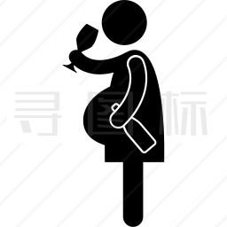 孕妇饮酒图标