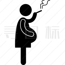 孕妇吸烟图标