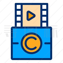受版权保护的视频图标