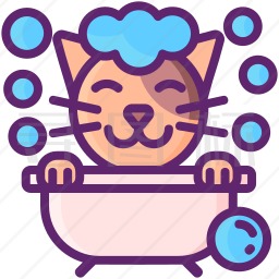 猫浴图标