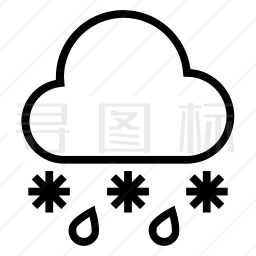 雨夹雪图标