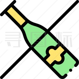 馆内禁止饮酒图标