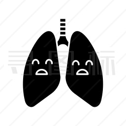 不健康的肺图标