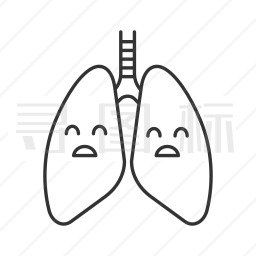 不健康的肺图标