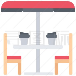 咖啡桌椅图标