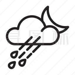 下雨的晚上图标