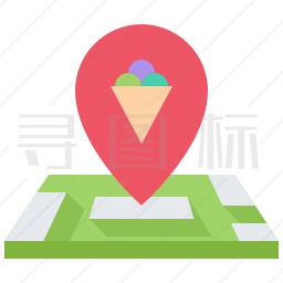 冰淇淋店位置图标