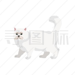 白色猫咪图标