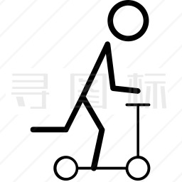 骑电动滑板车图标