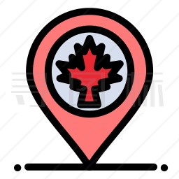 加拿大位置图标