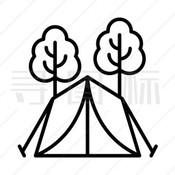 野营帐篷图标