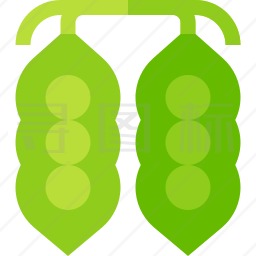 绿色的豌豆图标