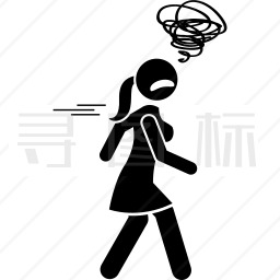 生气的女人图标