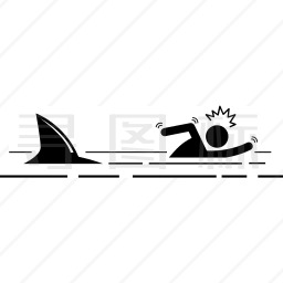 攻击人的鲨鱼图标