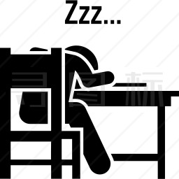 睡着的学生图标