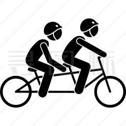 二人自行车图标