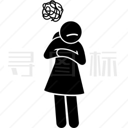 沮丧的女人图标