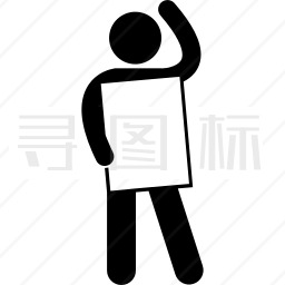 男人与海报图标