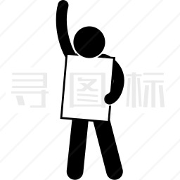 男人与海报图标