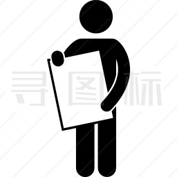 男人与海报图标