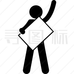 男人与海报图标