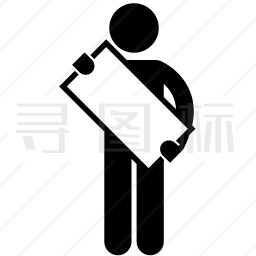 男人与海报图标