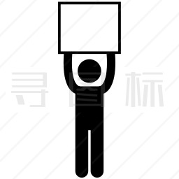 男人与海报图标