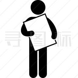 男人与海报图标