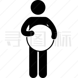 男人与旗帜图标