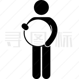 男人与旗帜图标