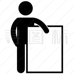 男人与海报图标