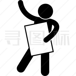 男人与海报图标