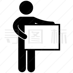 男人与海报图标