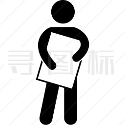 男人与海报图标