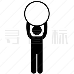 男人与旗帜图标