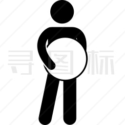 男人与旗帜图标