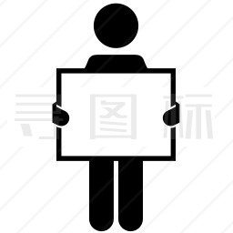 男人与海报图标