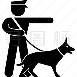 警察与警犬图标