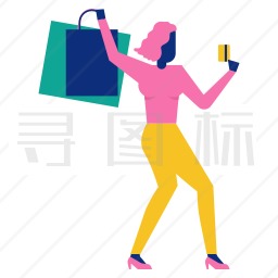 购物的女人图标