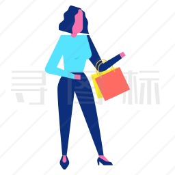 购物的女人图标