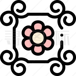 花卉装饰设计图标