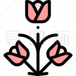 花卉装饰设计图标