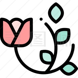 花卉装饰设计图标