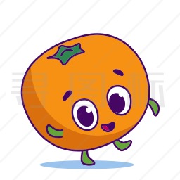 可爱的柑橘图标