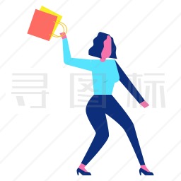 购物的女人图标