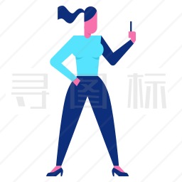 购物的女人图标